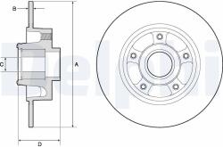 DELPHI Disc frana DELPHI BG9137RS (BG9137RS) - fixbox