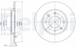 DELPHI Disc frana DELPHI BG2800 (BG2800) - fixbox