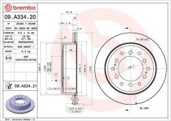 BREMBO Disc frana BREMBO 09. A334.21 (09.A334.21)