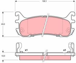 TRW Set placute frana TRW GDB3129 (GDB3129)