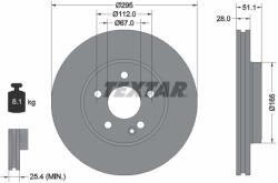 TEXTAR Disc frana TEXTAR 92254803 (92254803)