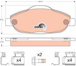 TRW Set placute frana TRW GDB1761 (GDB1761)