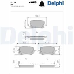 DELPHI Set placute frana DELPHI LP3740 (LP3740)