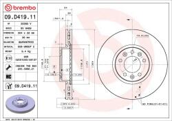 BREMBO Disc frana BREMBO 09. D419.11 (09.D419.11)