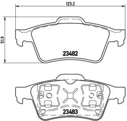 BREMBO Set placute frana BREMBO P 59 044 (P 59 044)