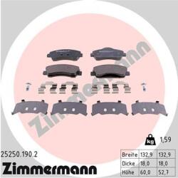 ZIMMERMANN Set placute frana ZIMMERMANN 25250.190. 2 (25250.190.2)