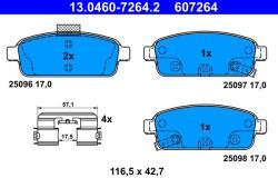 ATE Set placute frana ATE 13.0460-7264.2 (13.0460-7264.2) - fixbox