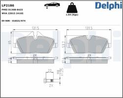 DELPHI Set placute frana DELPHI LP2186 (LP2186)