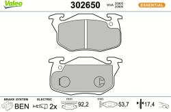 VALEO Set placute frana VALEO 302650 (302650)
