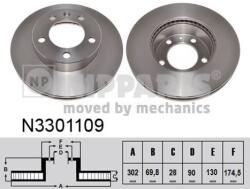 NIPPARTS Disc frana NIPPARTS N3301109 - fixbox
