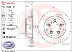 BREMBO Disc frana BREMBO 09. C987.21 (09.C987.21)