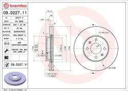 BREMBO Disc frana BREMBO 09. D227.11 (09.D227.11)