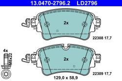 ATE Set placute frana, frana disc ATE 13.0470-2796.2 - fixbox