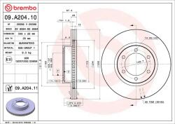 BREMBO Disc frana BREMBO 09. A204.11 (09.A204.11)