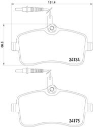 BREMBO Set placute frana BREMBO P 61 109 (P 61 109)