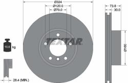 TEXTAR Disc frana TEXTAR 92107105 (92107105)