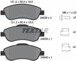 TEXTAR Set placute frana TEXTAR 2463801 (2463801) - fixbox