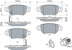 Bosch Set placute frana BOSCH 0 986 494 014 (0 986 494 014)