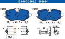 ATE Set placute frana, frana disc ATE 13.0460-2664.2 - fixbox