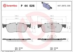 BREMBO Set placute frana, frana disc BREMBO P 44 026 - fixbox