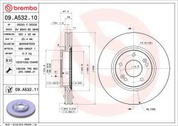 BREMBO Disc frana BREMBO 09. A532.11 (09.A532.11)