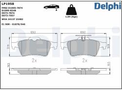 DELPHI Set placute frana DELPHI LP1958 (LP1958)