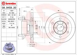 BREMBO Disc frana BREMBO 08.9459. 20 (08.9459.20)