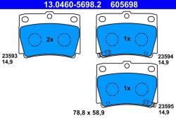 ATE Set placute frana ATE 13.0460-5698.2 (13.0460-5698.2)