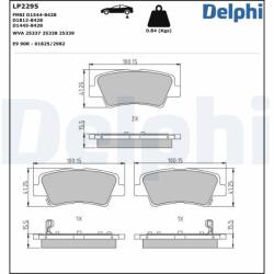 DELPHI Set placute frana DELPHI LP2295 (LP2295)