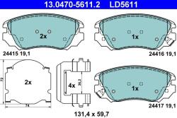 ATE Set placute frana, frana disc ATE 13.0470-5611.2 - fixbox