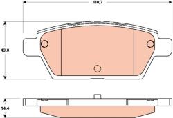 TRW Set placute frana TRW GDB3517 (GDB3517)