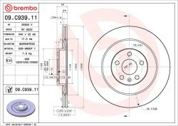 BREMBO Disc frana BREMBO 09. C939.11 (09.C939.11)