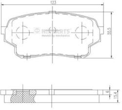 NIPPARTS Set placute frana, frana disc NIPPARTS J3608027 - fixbox