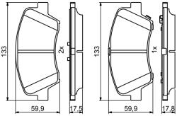 Bosch Set placute frana BOSCH 0 986 494 712 (0 986 494 712)