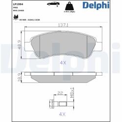 DELPHI Set placute frana DELPHI LP1994 (LP1994)