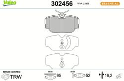 VALEO Set placute frana VALEO 302456 (302456)