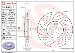 BREMBO Disc frana BREMBO 09. B913.11 (09.B913.11)