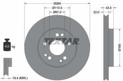 TEXTAR Disc frana TEXTAR 92031900 (92031900) - fixbox