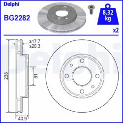 DELPHI Disc frana DELPHI BG2282 (BG2282) - fixbox