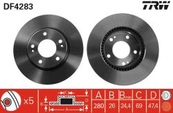 TRW Disc frana axa fata TRW DF4283 (DF4283)