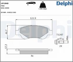 DELPHI Set placute frana DELPHI LP1949 (LP1949)