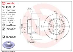 BREMBO Disc frana BREMBO 08. A327.11 (08.A327.11)