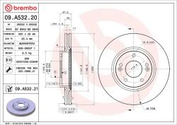 BREMBO Disc frana BREMBO 09. A532.21 (09.A532.21)