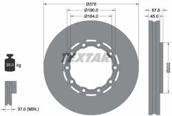 TEXTAR Disc frana TEXTAR 93193400 (93193400) - fixbox