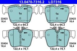 ATE Set placute frana ATE 13.0470-7316.2 (13.0470-7316.2)