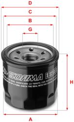 SOFIMA Filtru ulei SOFIMA S 3255 R (S 3255 R) - fixbox