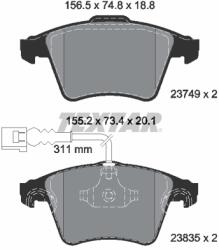 TEXTAR Set placute frana, frana disc TEXTAR 2374901 - fixbox