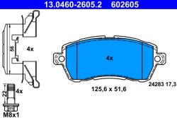 ATE Set placute frana, frana disc ATE 13.0460-2605.2 - fixbox