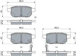Bosch Set placute frana BOSCH 0 986 494 748 (0 986 494 748)