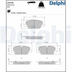 DELPHI Set placute frana, frana disc DELPHI LP3736 - fixbox